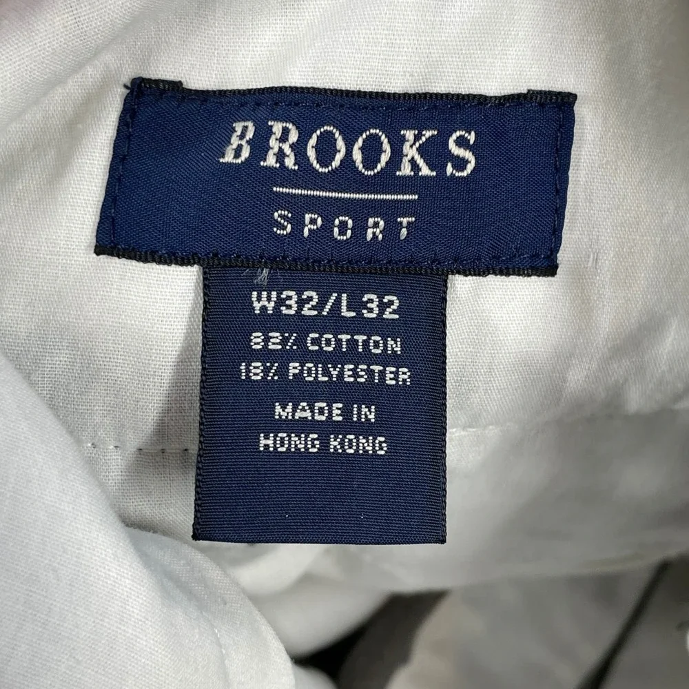 VTG 90s Brooks Sport Gray Flat Front Hong Kong Chino Pants Mens 32x32